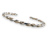 14 Karat Rose Gold FIlled and Sterling Silver Mixed Metal Twisted Cuff Bracelet